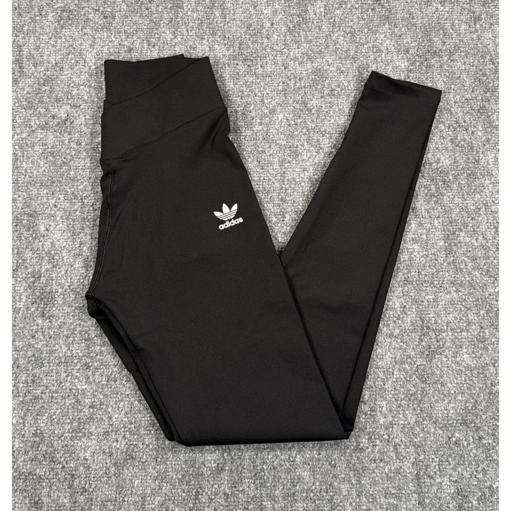 Adidas HW Leggings Womens XS Black High Waist Crossover NWT